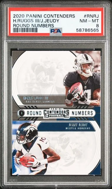 2020 Panini Contenders Henry Ruggs Iii/Jerry Jeudy Round Numbers #RNRJ card image