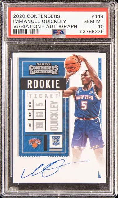 2020 Panini Contenders Immanuel Quickley Variation-Autograph #114 card image