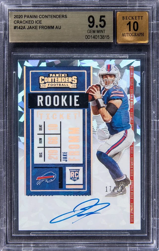 2020 Panini Contenders Jake Fromm Ticket Autograph Cracked Ice #142 card image
