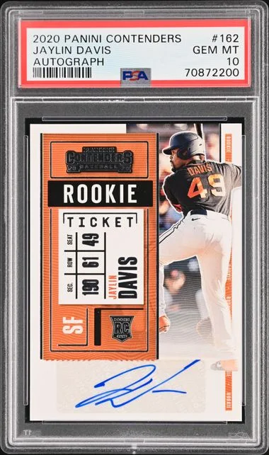 2020 Panini Contenders Jaylin Davis Autograph #162 card image