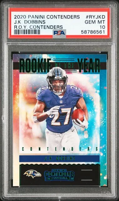 2020 Panini Contenders J.K. Dobbins Of The Year Contenders #RYJKD card image