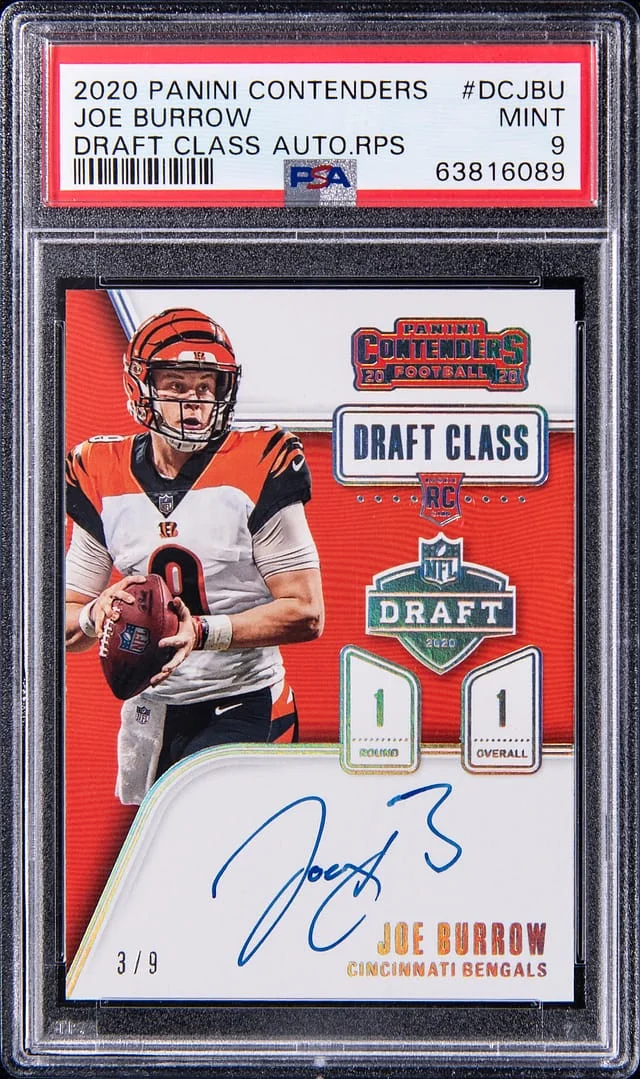 2020 Panini Contenders Joe Burrow Draft Class Autograph RPS #DC-JBU card image