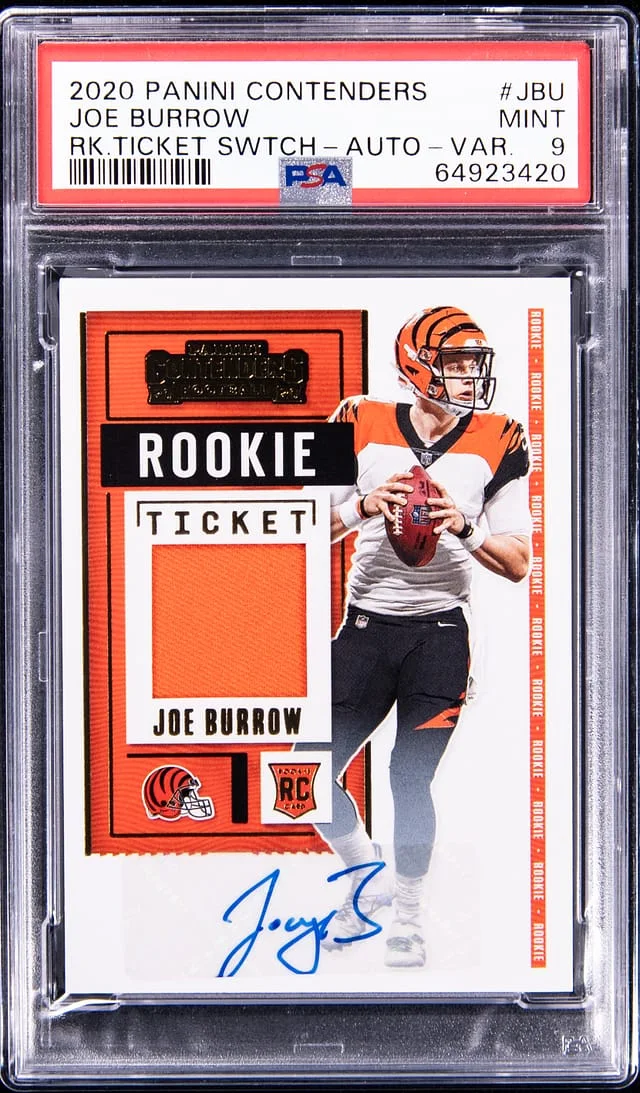 2020 Panini Contenders Joe Burrow #no-number card image