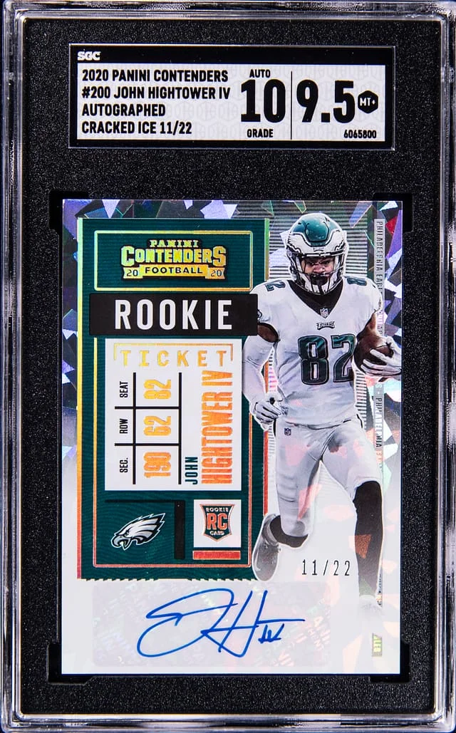 2020 Panini Contenders John Hightower IV Ticket Autographs Cracked Ice #200 card image