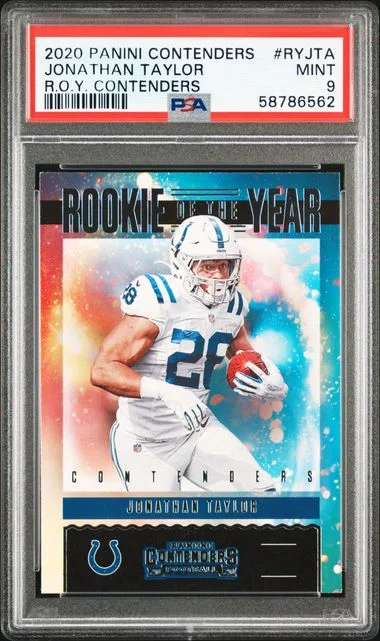 2020 Panini Contenders Jonathan Taylor Of The Year Contenders #RYJTA card image
