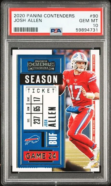 2020 Panini Contenders Josh Allen #90 card image