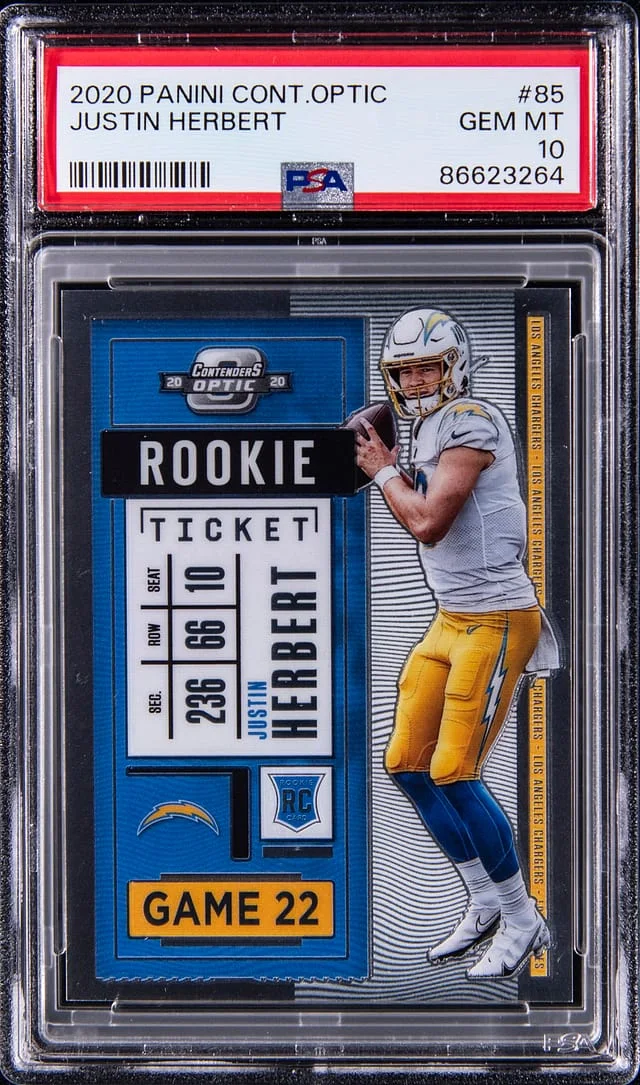 2020 Panini Contenders Justin Herbert #85 card image