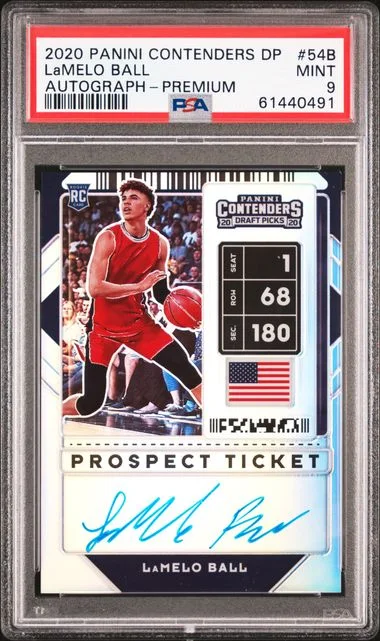 2020 Panini Contenders LaMelo Ball Autograph Premium #54B card image