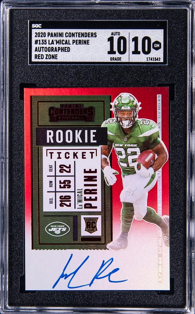 2020 Panini Contenders La'Mical Perine Red Zone #135 card image