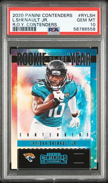 2020 Panini Contenders Laviska Shenault Jr. Of The Year Contenders #RYLSH card image