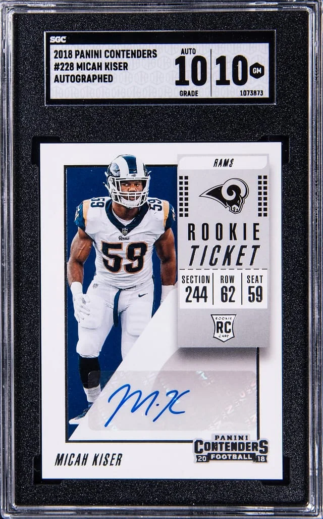 2020 Panini Contenders Micah Kiser Autographed #228 card image
