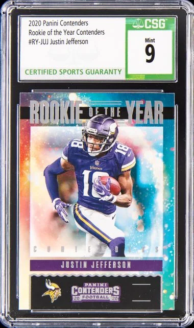 2020 Panini Contenders Of The Year Contenders Ryjuj Justin Jefferson #no-number card image