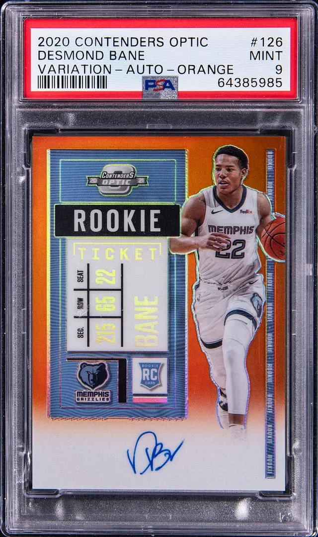 2020 Panini Contenders Optic Desmond Bane Variation-Autograph-Orange #126 card image