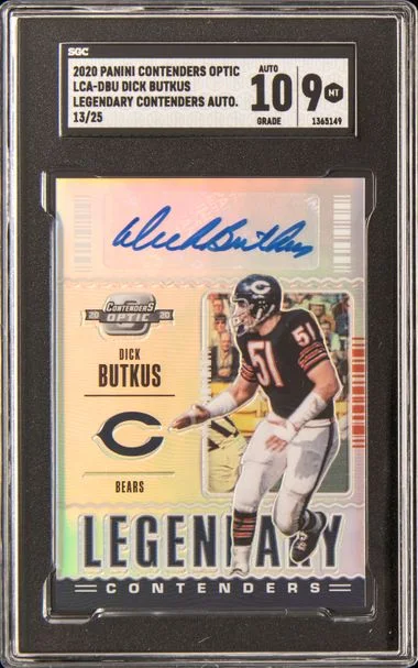2020 Panini Contenders Optic Dick Butkus Legendary Contenders Autographs #LC-DBU card image
