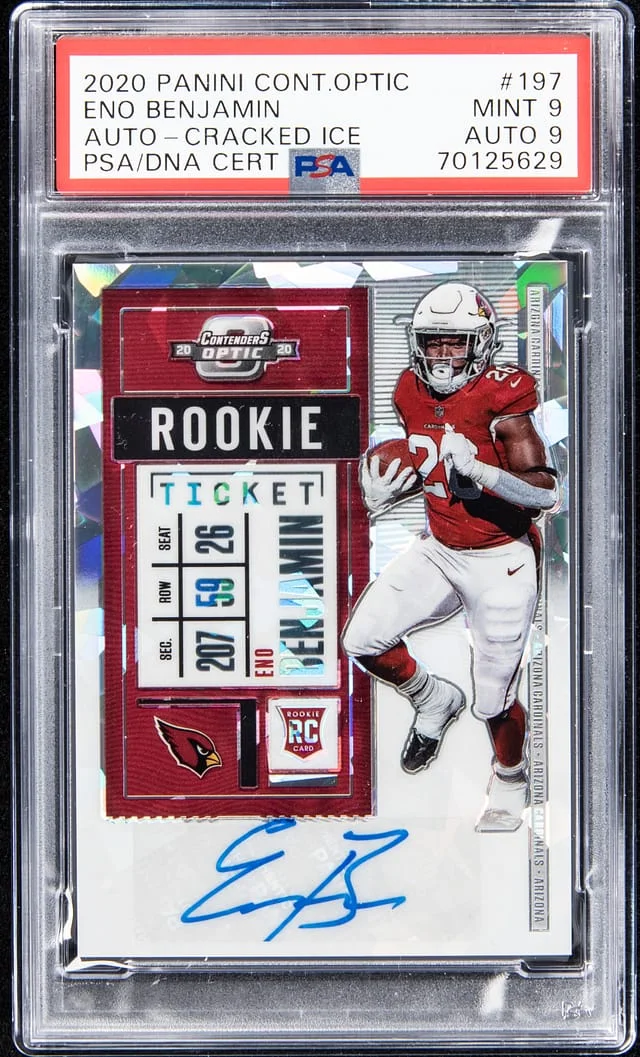 2020 Panini Contenders Optic Eno Benjamin Autograph - Cracked Ice #197 card image