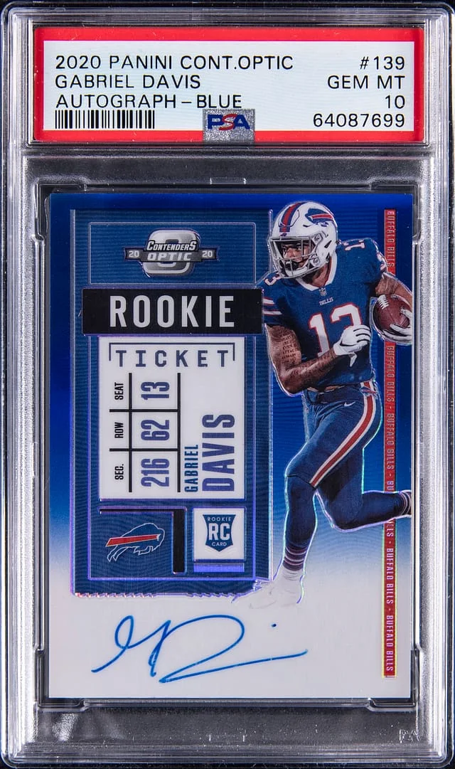 2020 Panini Contenders Optic Gabe Davis Autograph Orange #139 card image