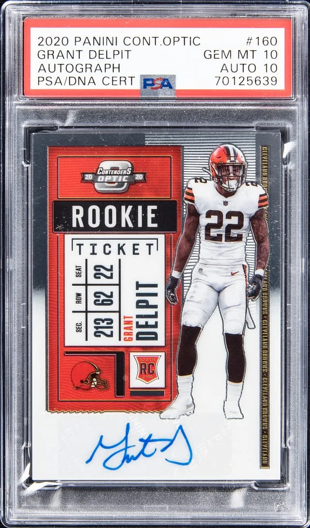2020 Panini Contenders Optic Grant Delpit Autograph #160 card image