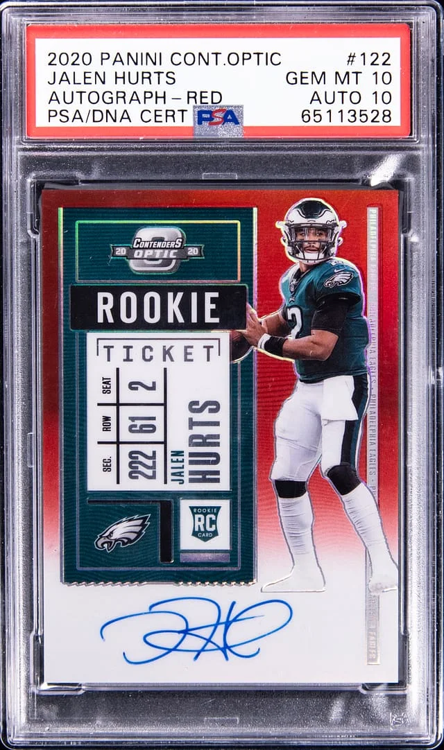 2020 Panini Contenders Optic Jalen Hurts #no-number card image