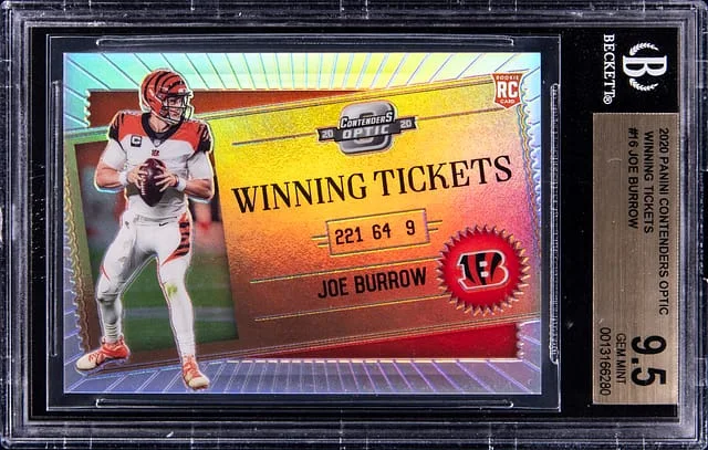 2020 Panini Contenders Optic Joe Burrow Winning Tickets #WT16 card image