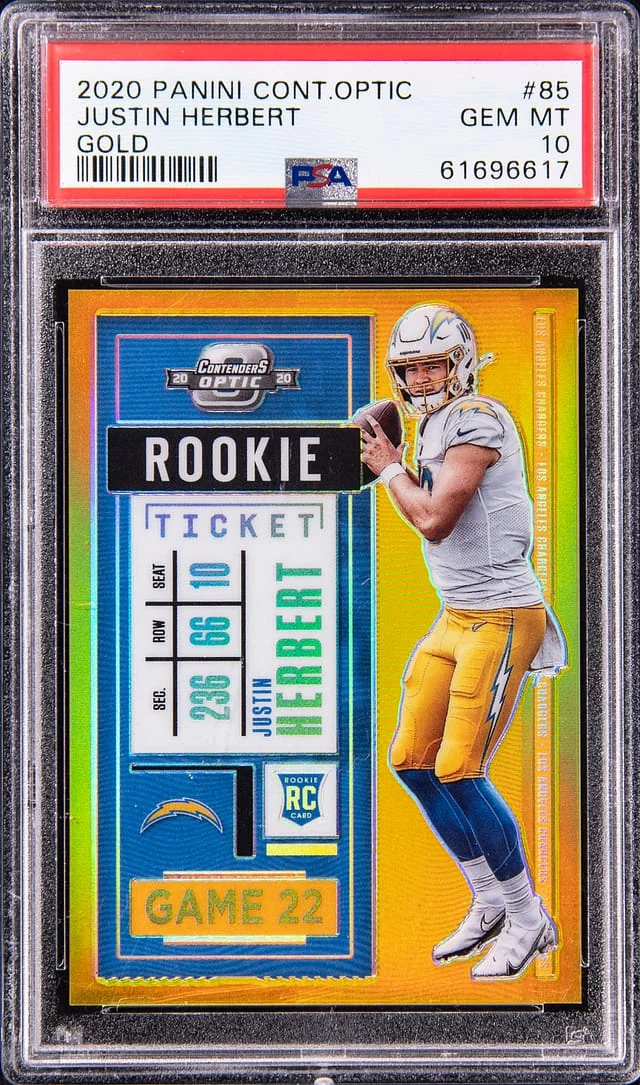 2020 Panini Contenders Optic Justin Herbert #85 card image