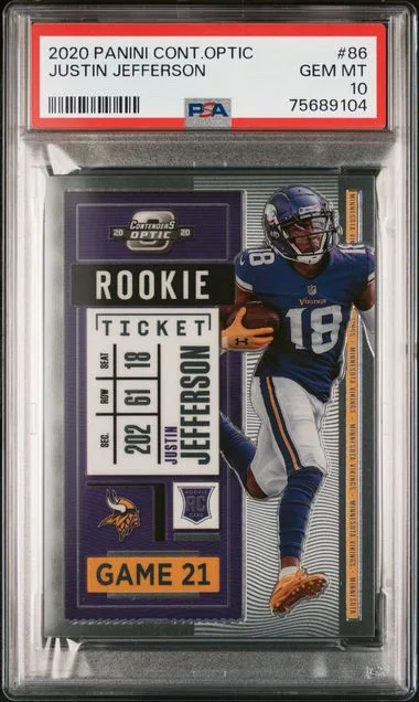 2020 Panini Contenders Optic Justin Jefferson #86 card image