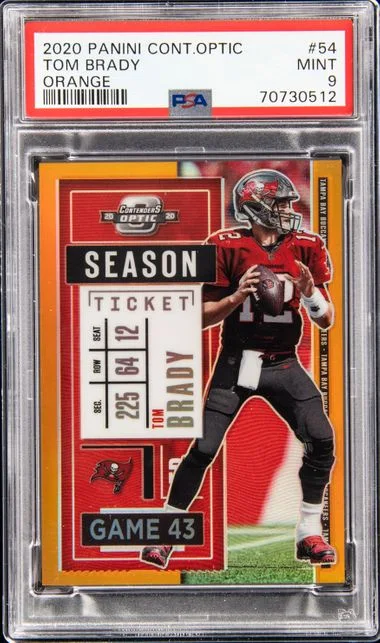 2020 Panini Contenders Optic Tom Brady Orange #54 card image