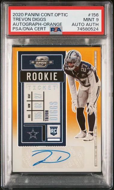 2020 Panini Contenders Optic Trevon Diggs Autograph-Orange #156 card image