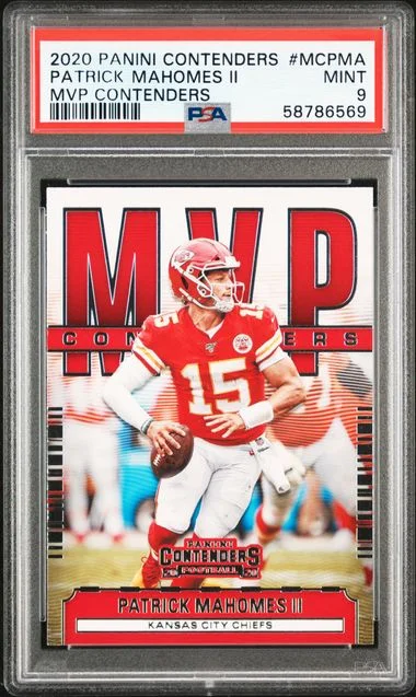 2020 Panini Contenders Patrick Mahomes II MVP Contenders #MCPMA card image