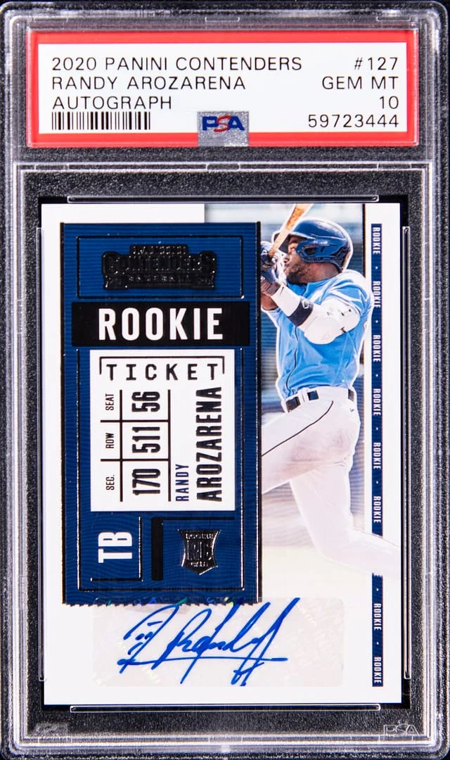 2020 Panini Contenders Randy Arozarena Autograph #127 card image