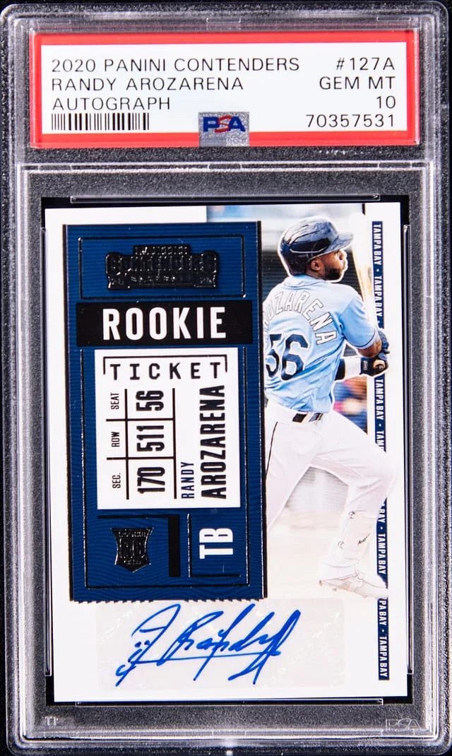 2020 Panini Contenders Randy Arozarena Autograph #127A card image