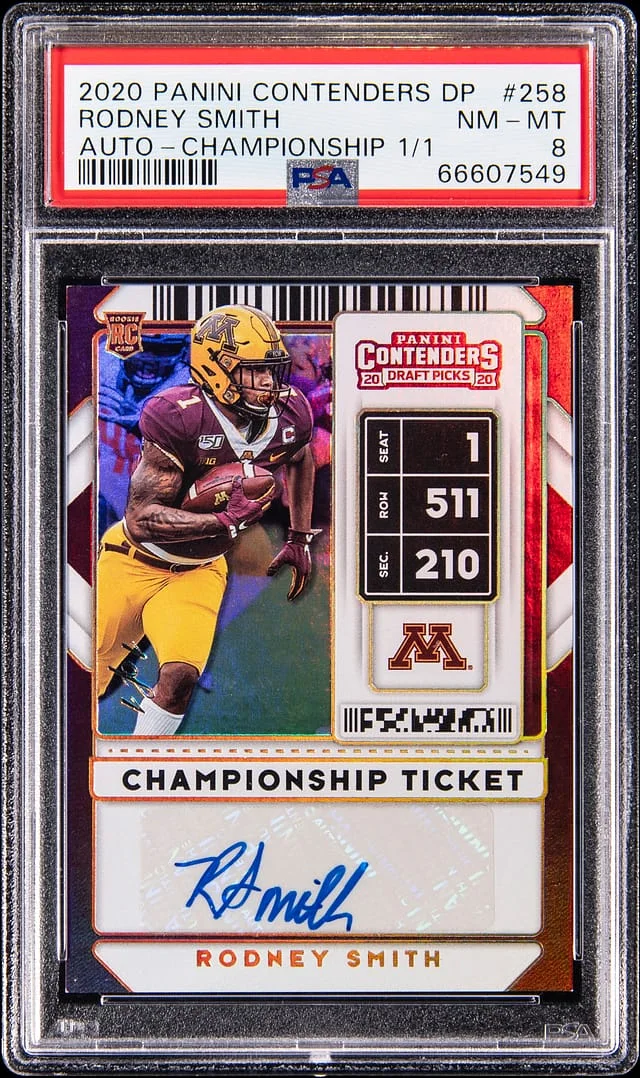 2020 Panini Contenders Rodney Smith Autograph-Championship #258 card image