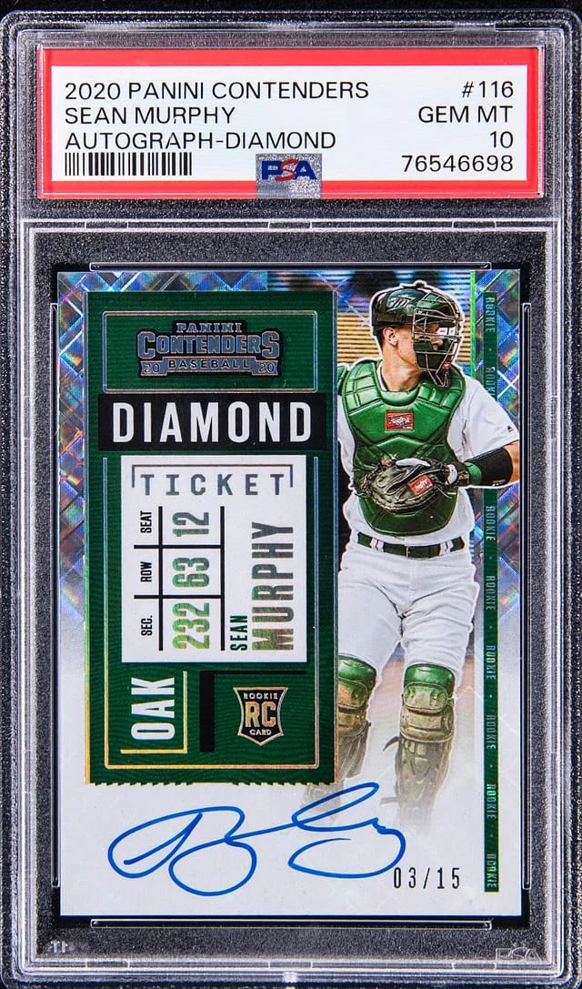 2020 Panini Contenders Sean Murphy Diamond Ticket Autographs #116 card image