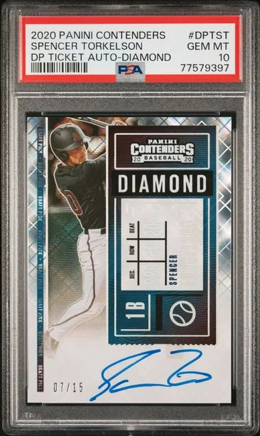2020 Panini Contenders Spencer Torkelson Draft Pick Ticket Autographs Diamond #DPTST card image