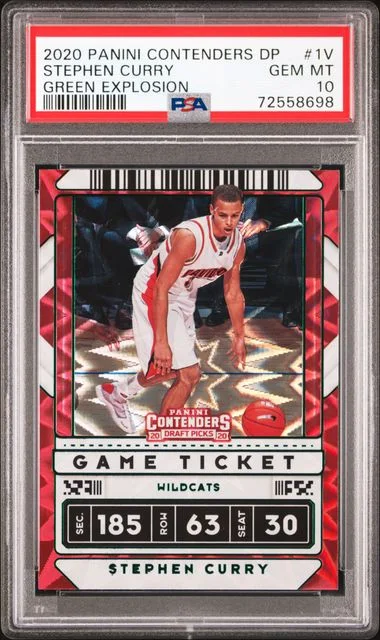 2020 Panini Contenders Stephen Curry Green Explosion #1V card image