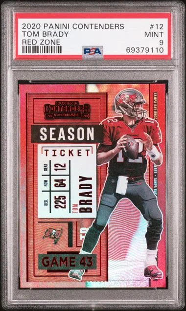 2020 Panini Contenders Tom Brady Red Zone #12 card image