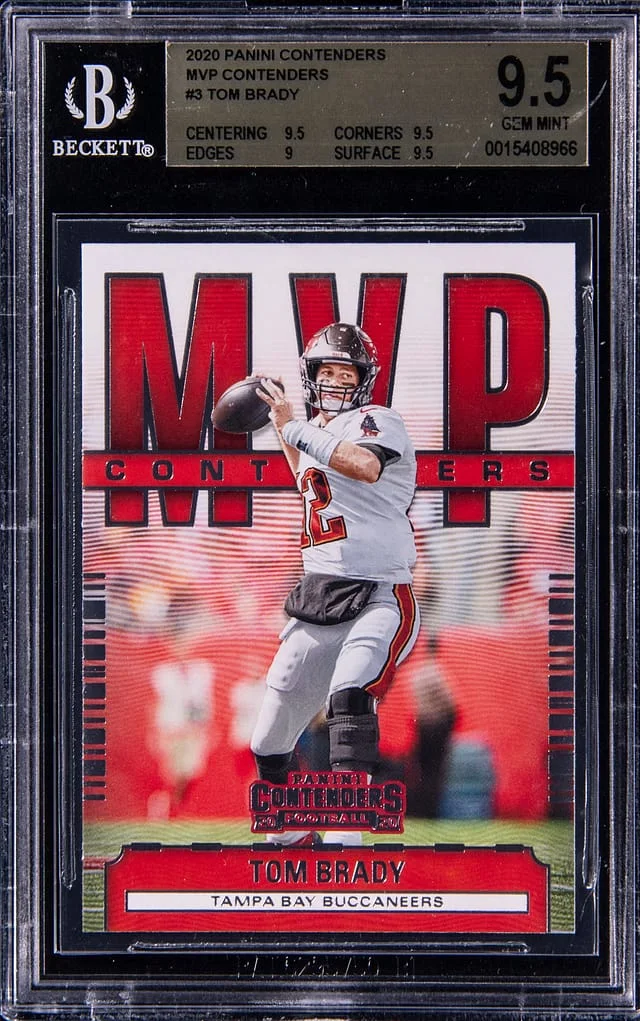 2020 Panini Contenders Tom Brady MVP Contenders #3 card image