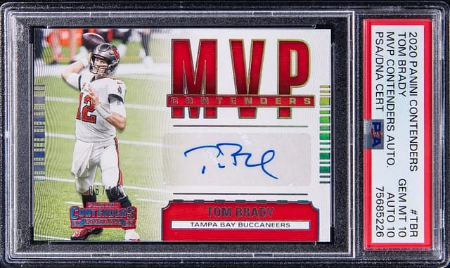 2020 Panini Contenders Tom Brady MVP Contenders Autograph #MCA-TBR card image