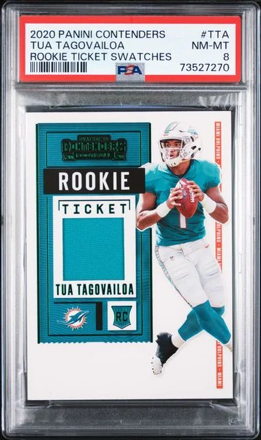 2020 Panini Contenders Tua Tagovailoa Ticket Swatches #RTS-TTA card image