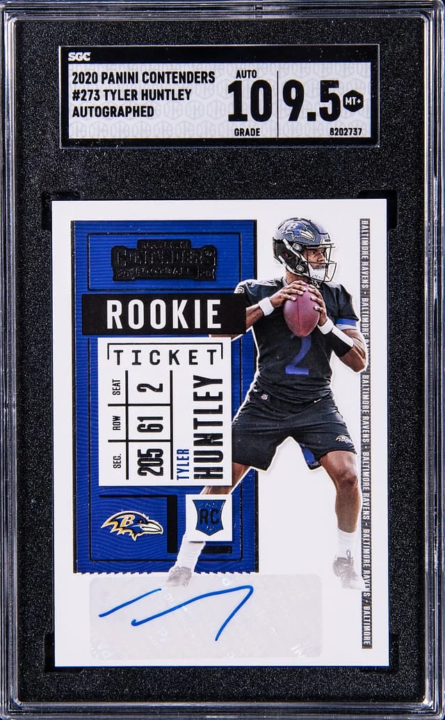 2020 Panini Contenders Tyler Huntley Autographed #273 card image