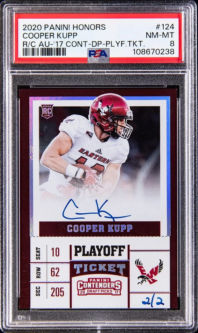2020 Panini Cooper Kupp Honors Contenders Autographs '17 Contenders Draft Picks Playoff Ticket #124 card image
