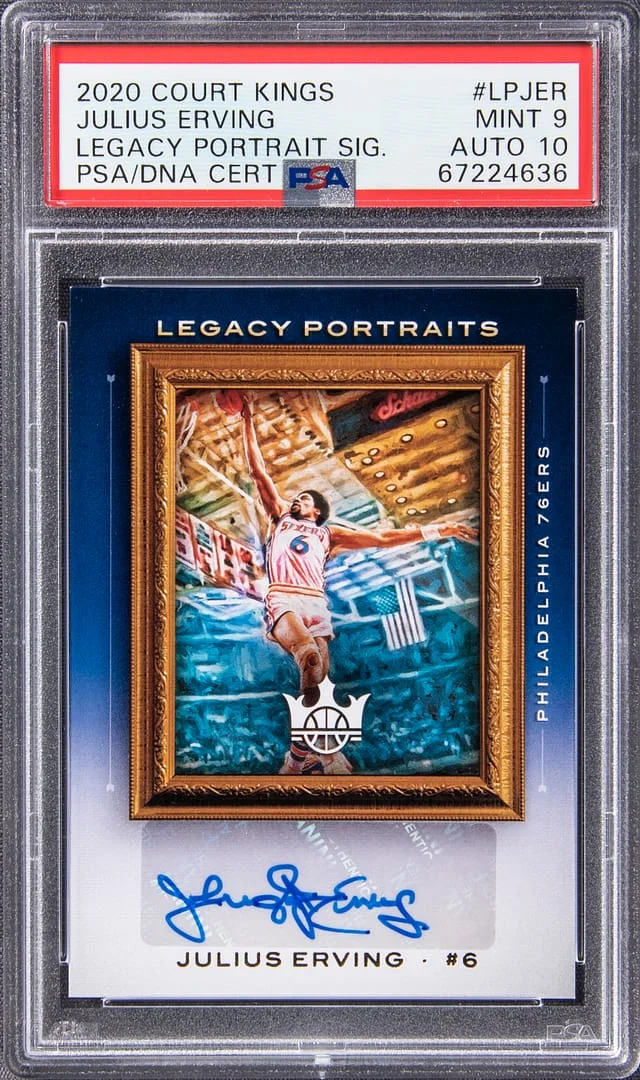 2020 Panini Court Kings Julius Erving Legacy Portrait Signatures #LP-JER card image