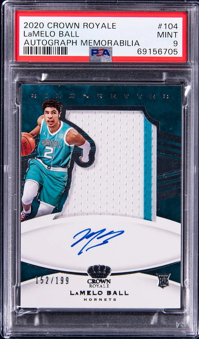 2020 Panini Crown Royale Lamelo Ball Autograph Memorabilia #104 card image