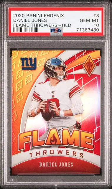 2020 Panini Daniel Jones Phoenix Flame Throwers Red #8 card image