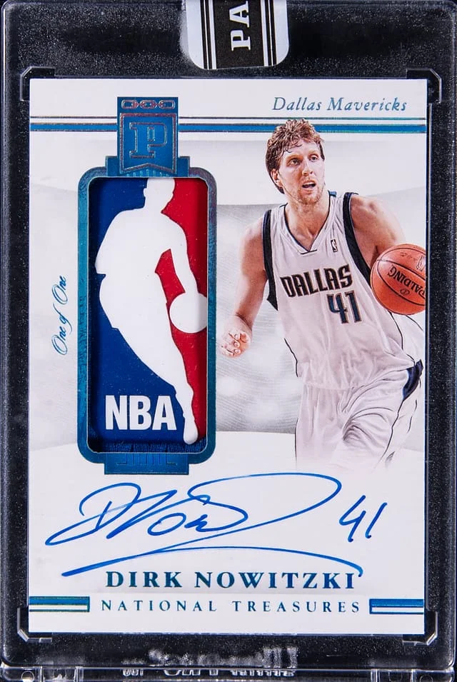 2020 Panini Dirk Nowitzki Blockchain Logoman Autographs #LG-DN card image