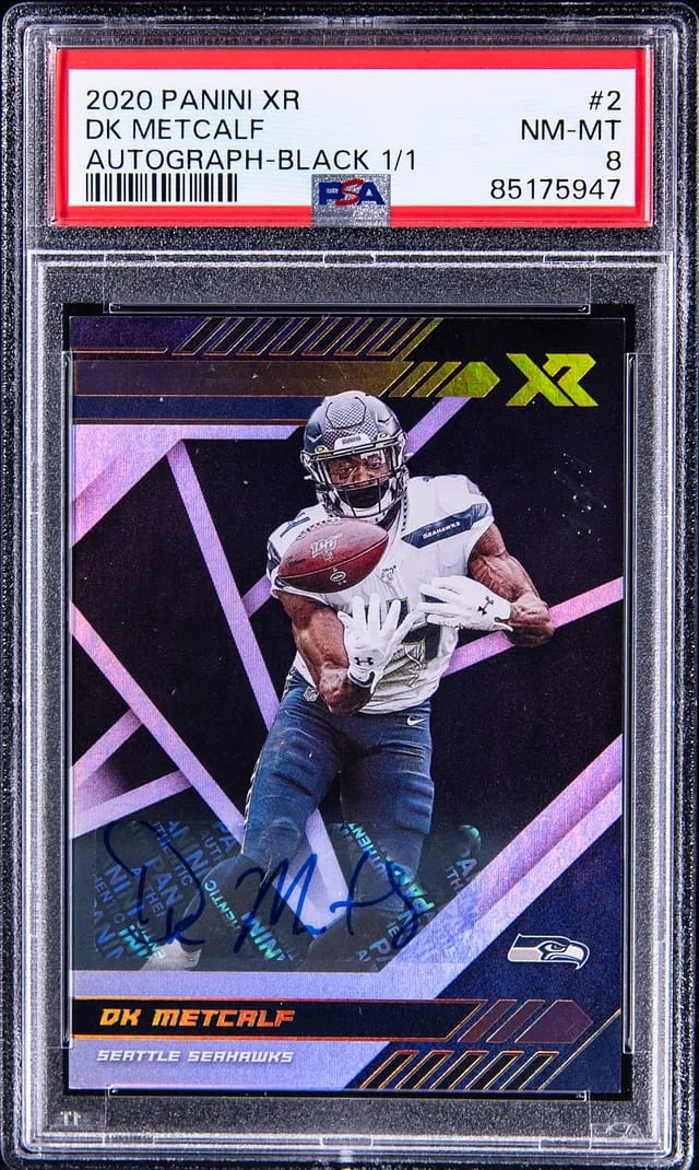 2020 Panini DK Metcalf XR Autograph Black #2 card image