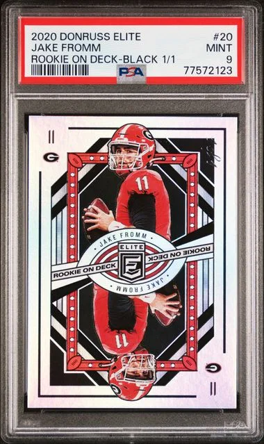 2020 Panini Donruss 20 Jake Fromm Elite On Deck Black #1/1 card image