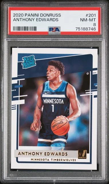 2020 Panini Donruss Anthony Edwards Rated #201 card image