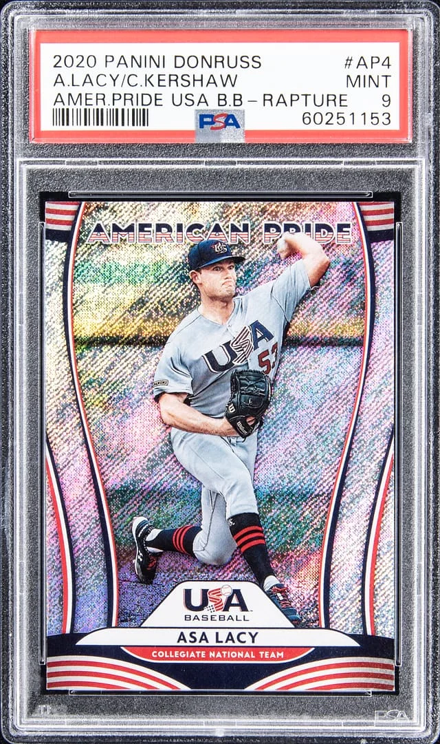 2020 Panini Donruss Asa Lacy/Clayton Kershaw American Pride USA Baseball Rapture #AP4 card image