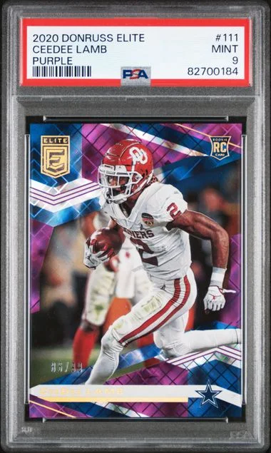 2020 Panini Donruss Ceedee Lamb Elite Purple #111 card image