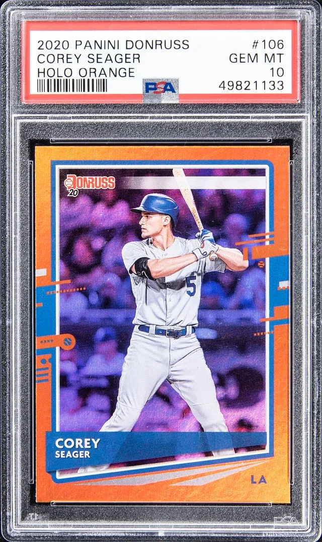 2020 Panini Donruss Corey Seager Holo Orange #106 card image